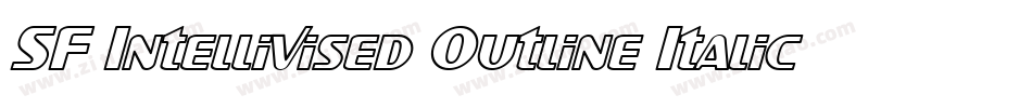 SF Intellivised Outline Italic字体转换